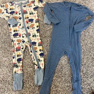 Little Sleepies Construction and Blue Ribbed Zippies